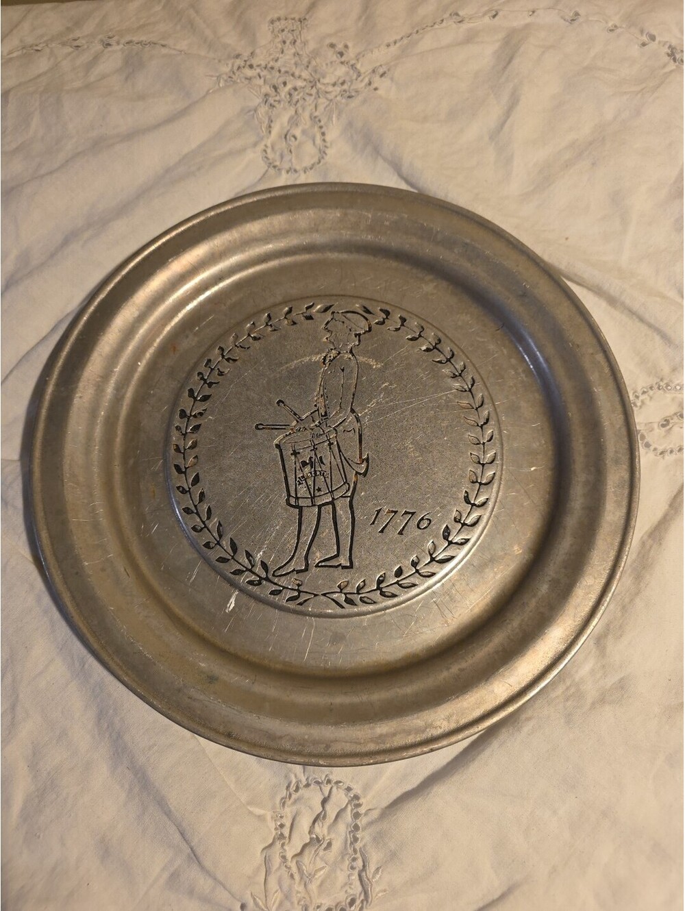 Wilton-Columbia PA. Pewter 1776 Commemorative Plate 11"